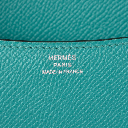 Hermes Epsom Enamel Constance 18 Bleu Paon Menthe 12 of 17
