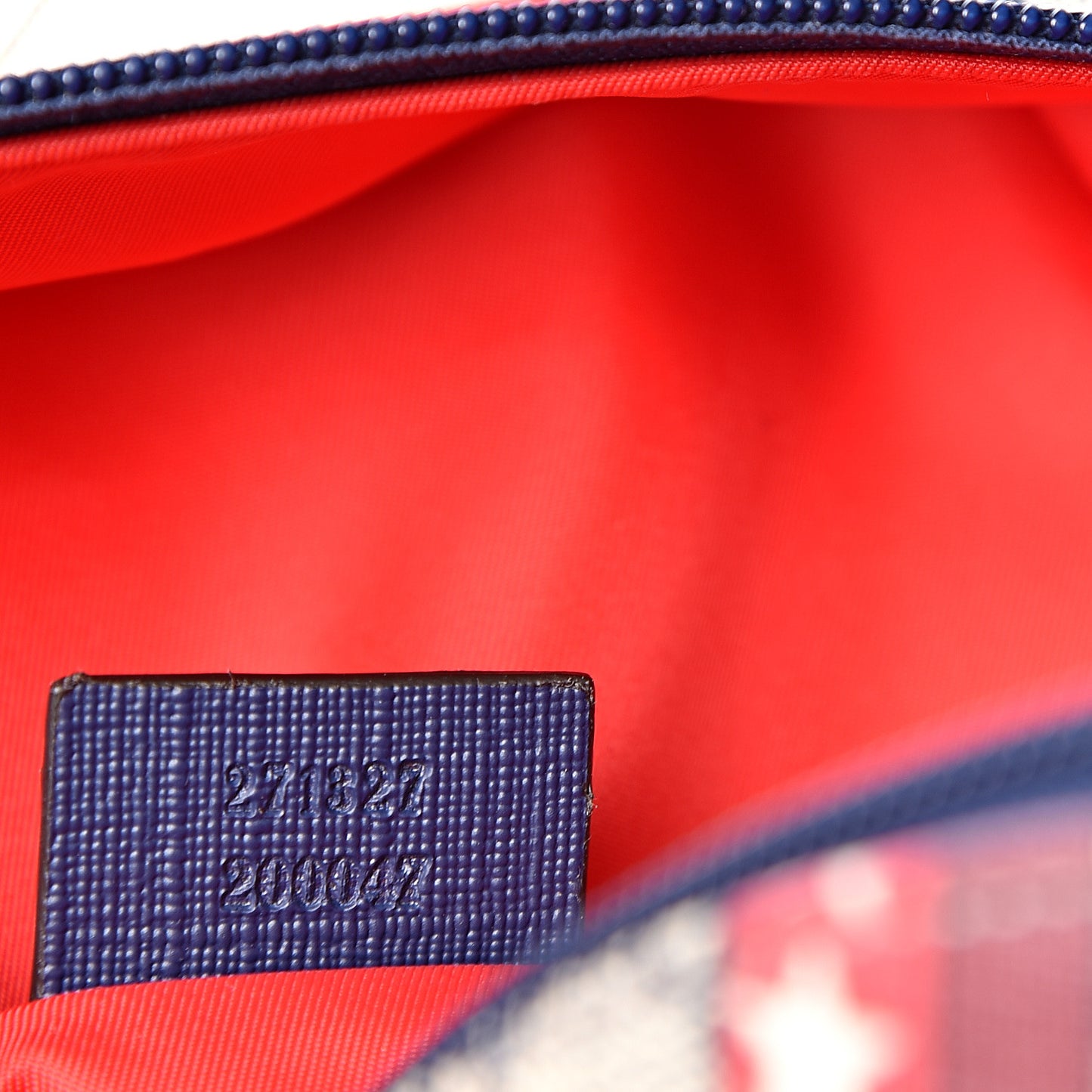GG Supreme Monogram Children's Backpack Red White Blue
