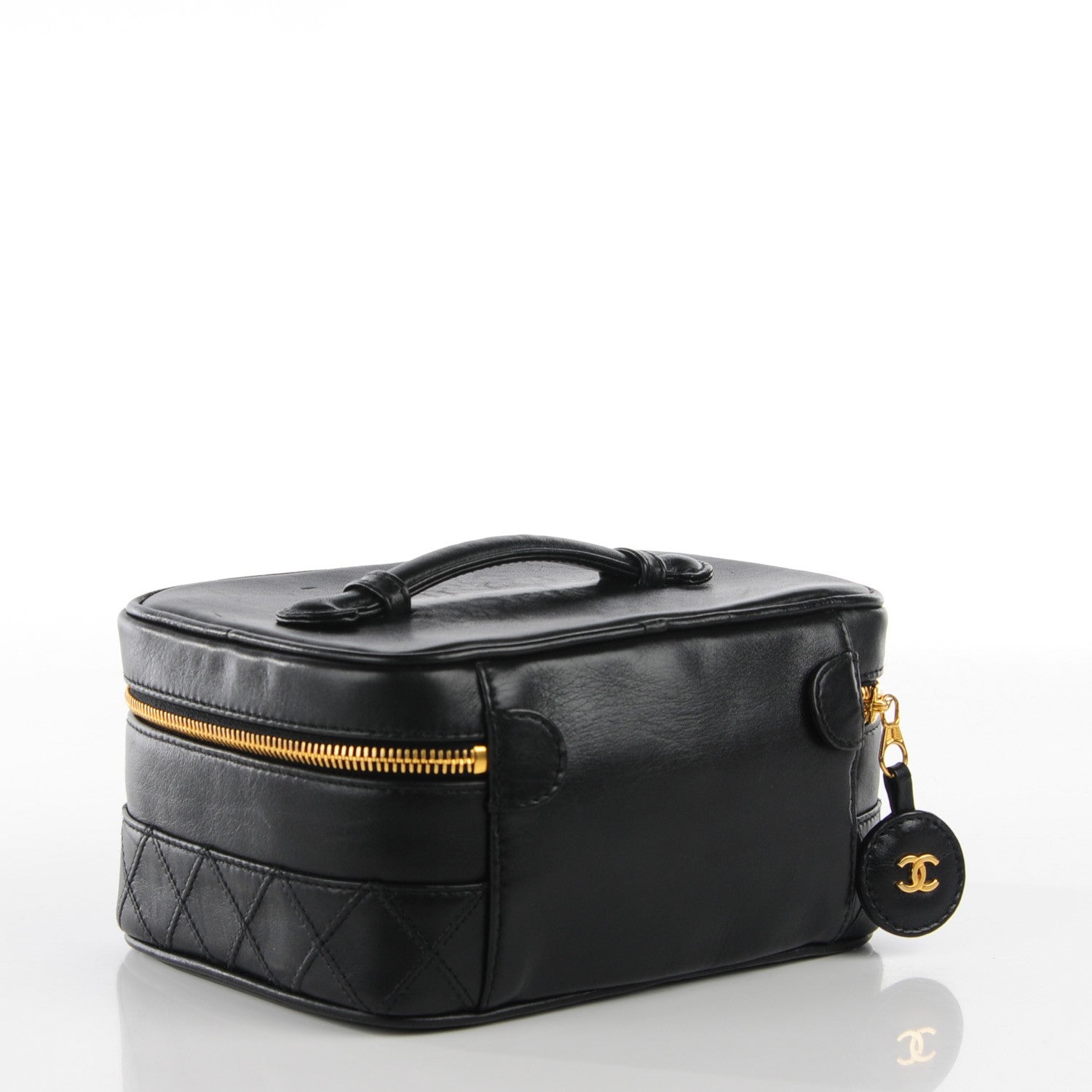 Chanel Calfskin Vanity Cosmetic Case Black 3 of 8