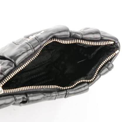 Prada Nappa Mordore Wristlet Clutch Nero Black 5 of 8