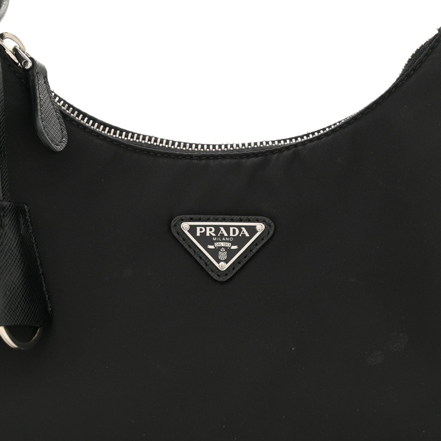 Tessuto Nylon Saffiano Mini Re-Edition 2005 Bag Black