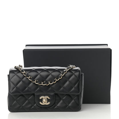 Chanel Lambskin Quilted Mini Rectangular Flap Black 11 of 11