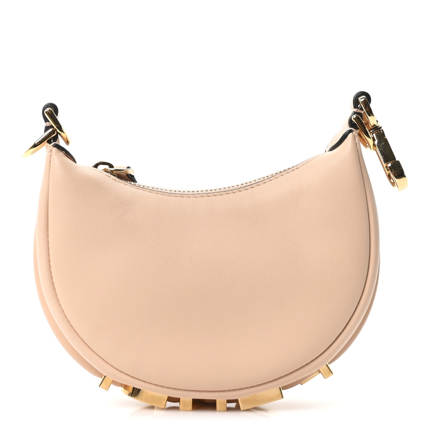Fendi Vitello Grace Matte Nano Fendigraphy Hobo Charm Light Rose 1 of 10