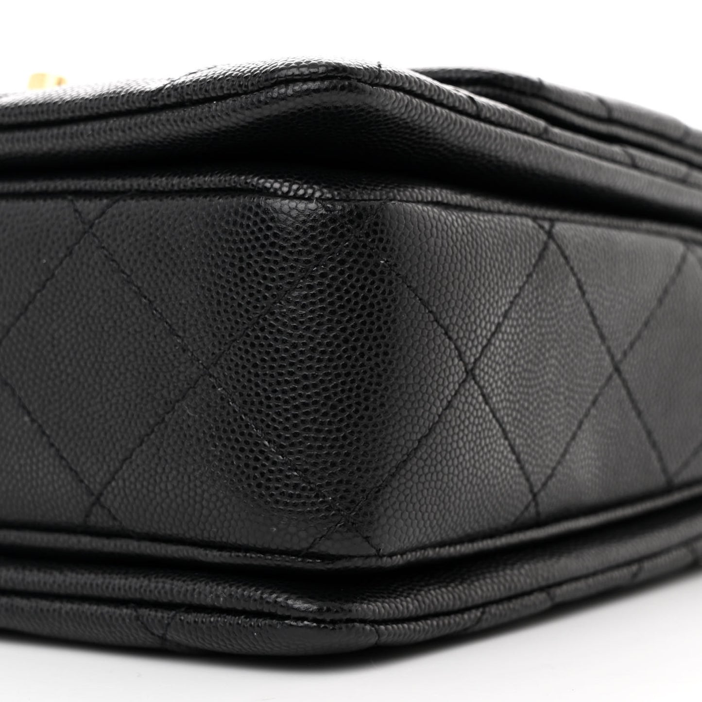 Caviar Quilted Coco First Flap Black