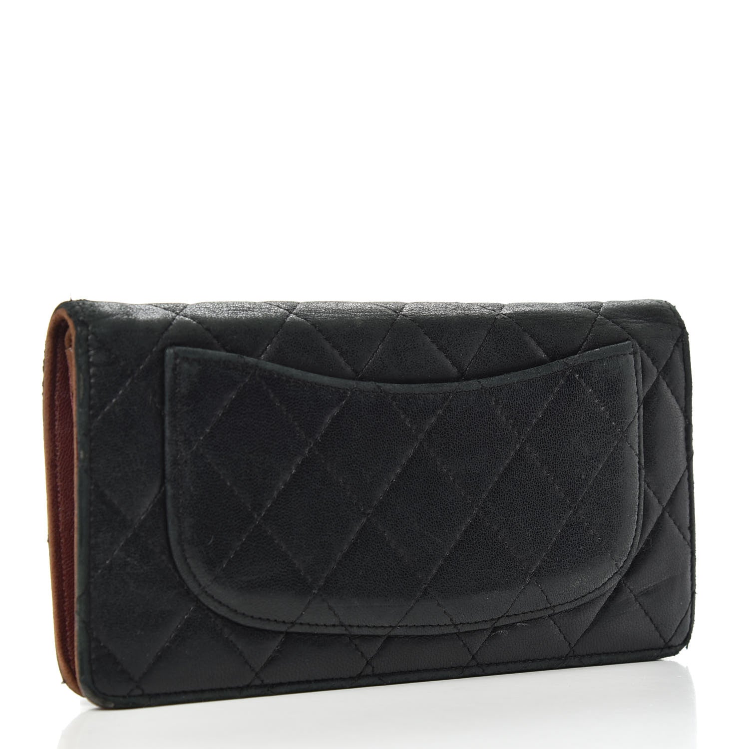 Chanel Lambskin Quilted Yen Wallet Black 3 of 6