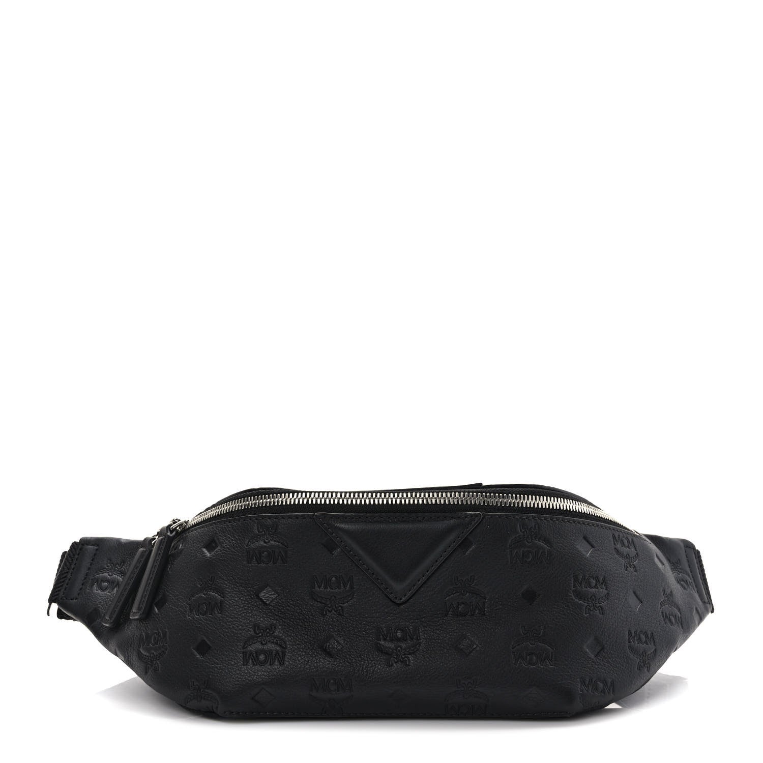 MCM Calfskin Ottomar Monogram Fursten Belt Bag Black 1 of 8