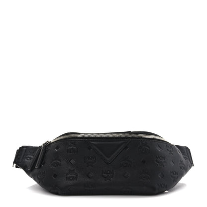 MCM Calfskin Ottomar Monogram Fursten Belt Bag Black 1 of 8