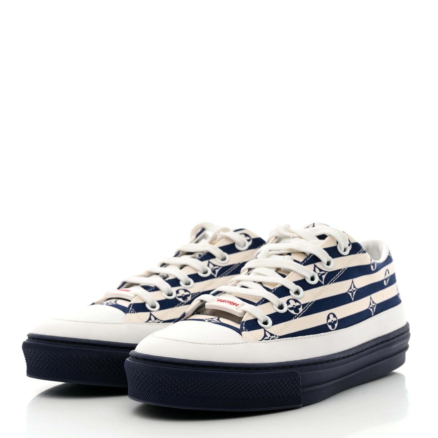 Louis Vuitton Canvas Escale Stellar Sneakers 37.5 Blue 3 of 8
