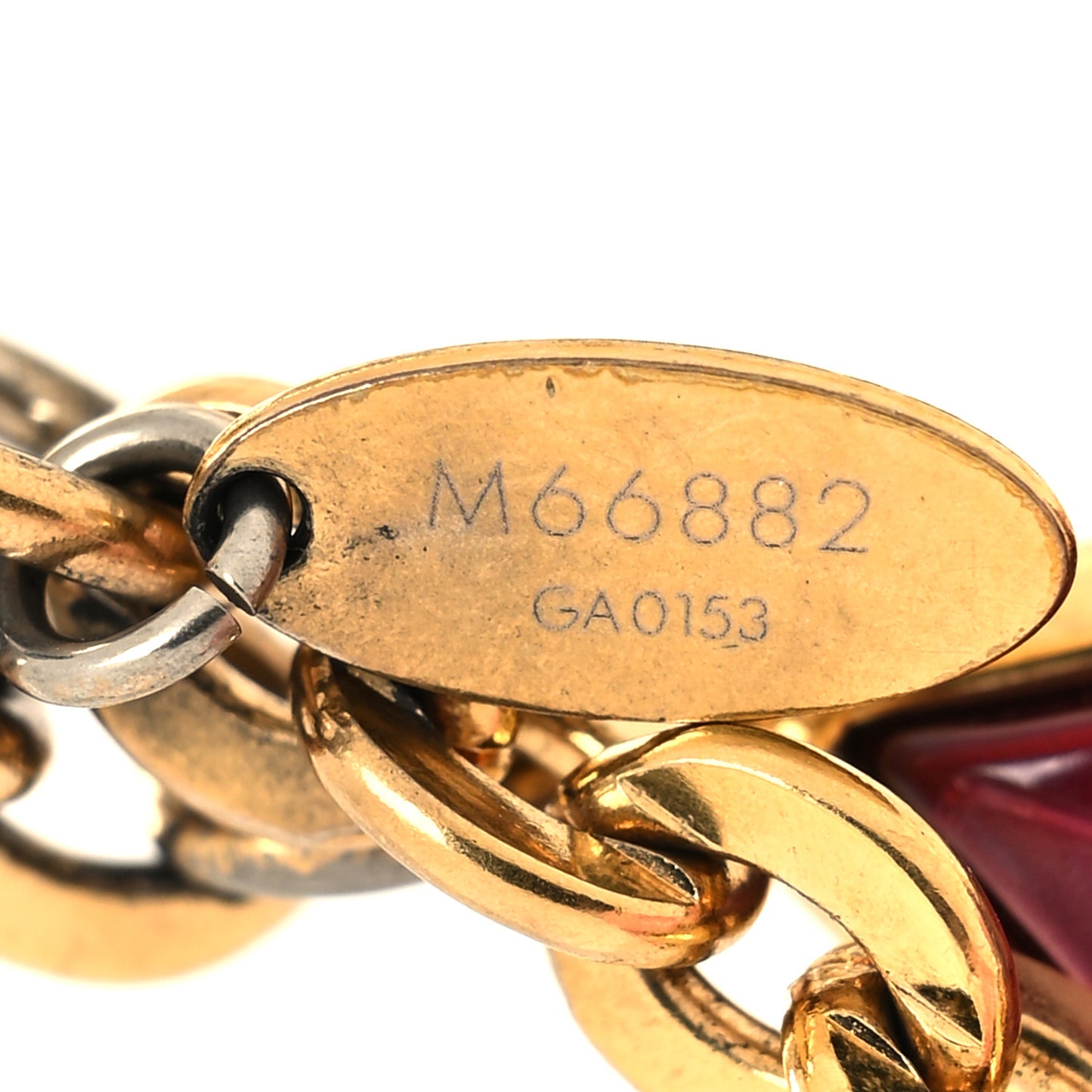 Metal Resin Mosaique Bag Charm Rouge Fauviste