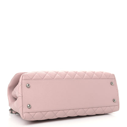 Chanel Caviar Quilted Medium Coco Handle Flap Light Pink 4 of 14