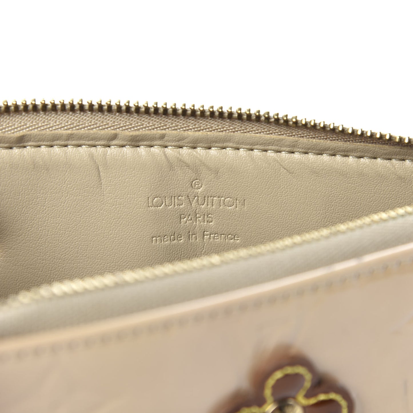 Vernis Lexington Fleurs Pochette Beige