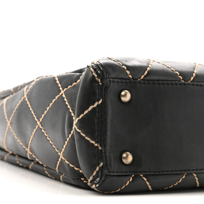 Chanel Calfskin Wild Stitch Large Tote Black 9 of 15