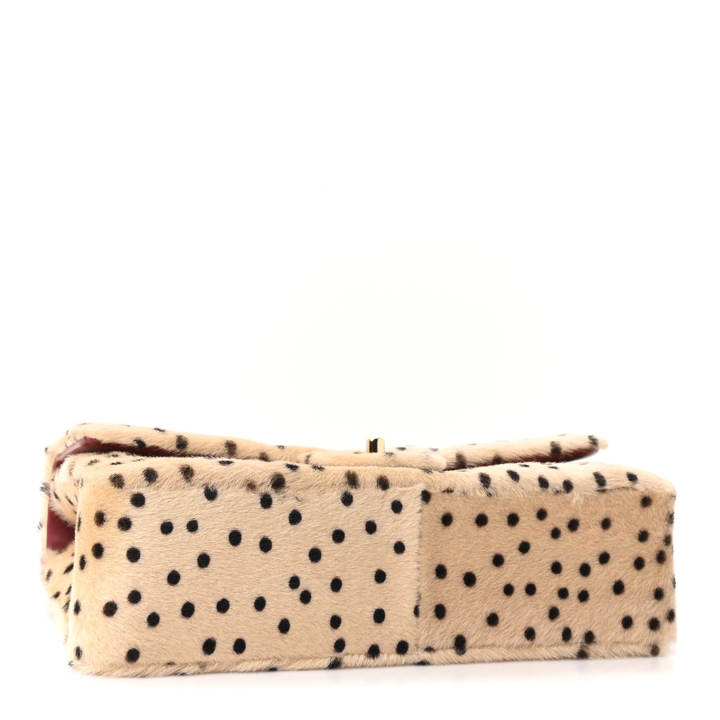 Pony Hair Cheetah Printed Creative Fabrics Flap Light Beige Black