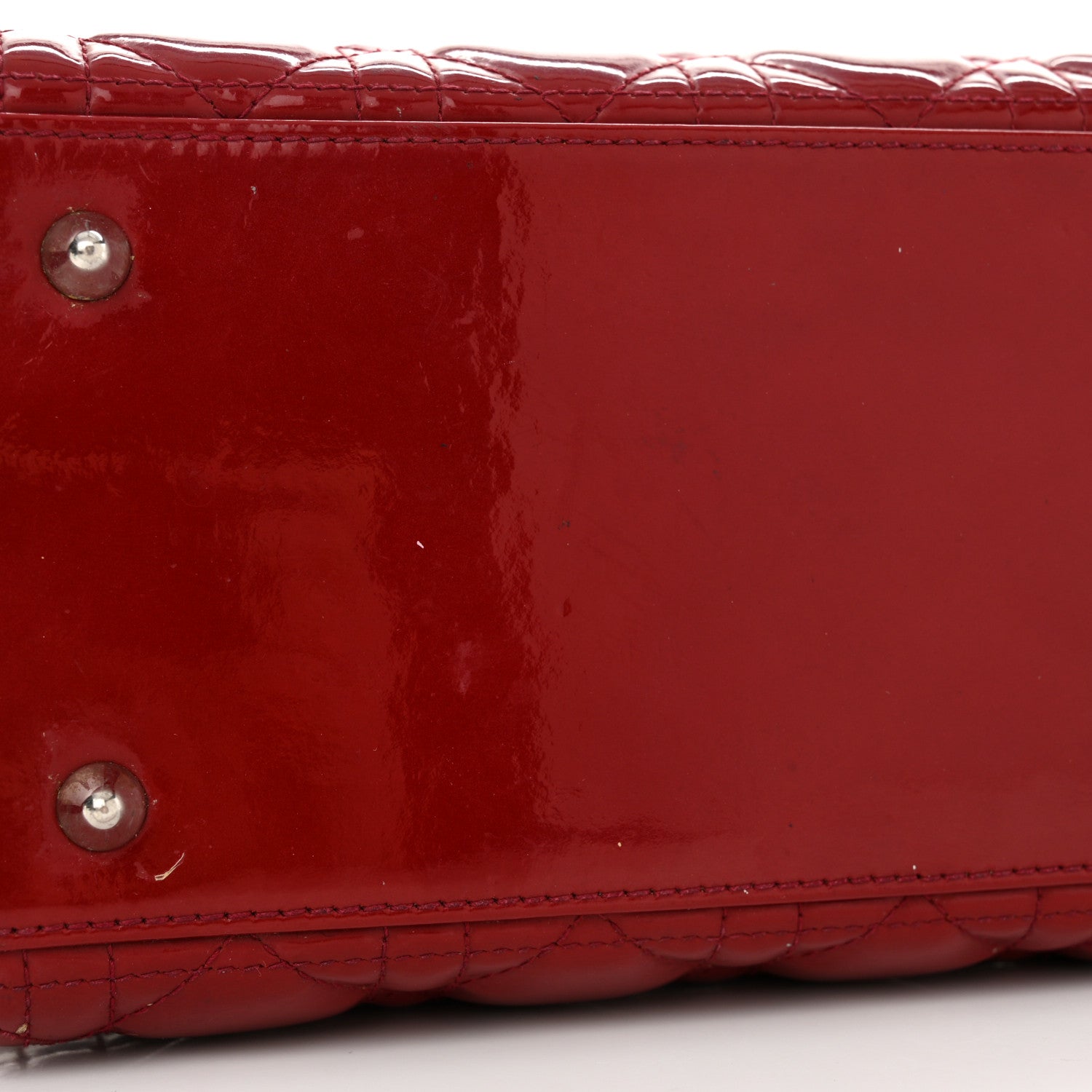 Christian Dior Patent Cannage Medium Lady Dior Red 18 of 19