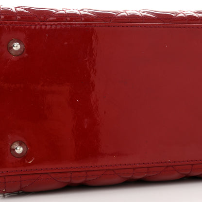Christian Dior Patent Cannage Medium Lady Dior Red 18 of 19