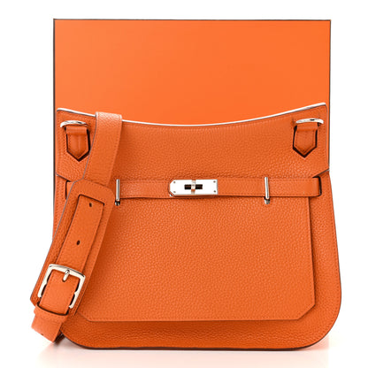 Hermes Taurillon Clemence Jypsiere 28 Orange 12 of 12
