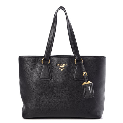 Prada Vitello Phenix Tote Black 1 of 9