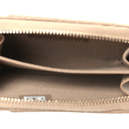 Chanel Caviar Quilted Zip Card Holder Beige 5 of 8