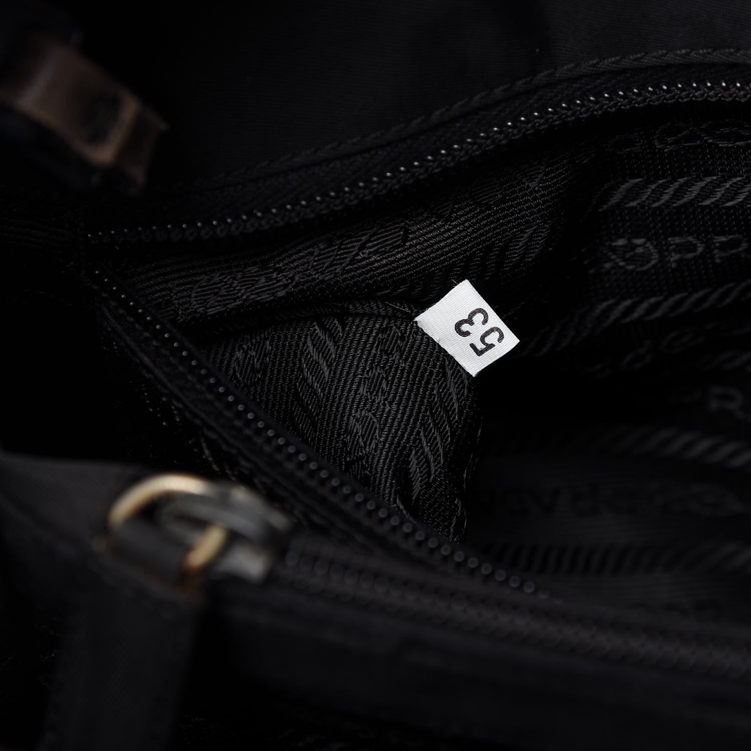 Prada Tessuto Nylon Chain Shoulder Bag Black 9 of 9