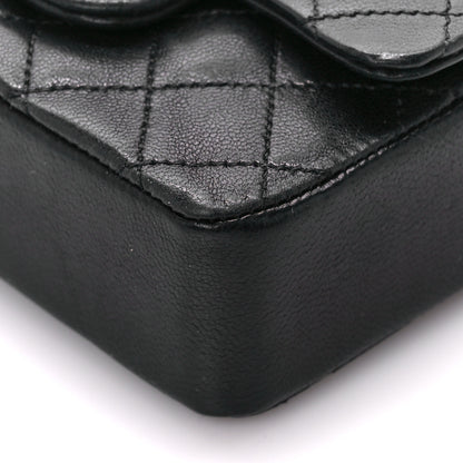 Chanel Lambskin Quilted Micro Flap Bag Charm Keychain Black 11 of 12
