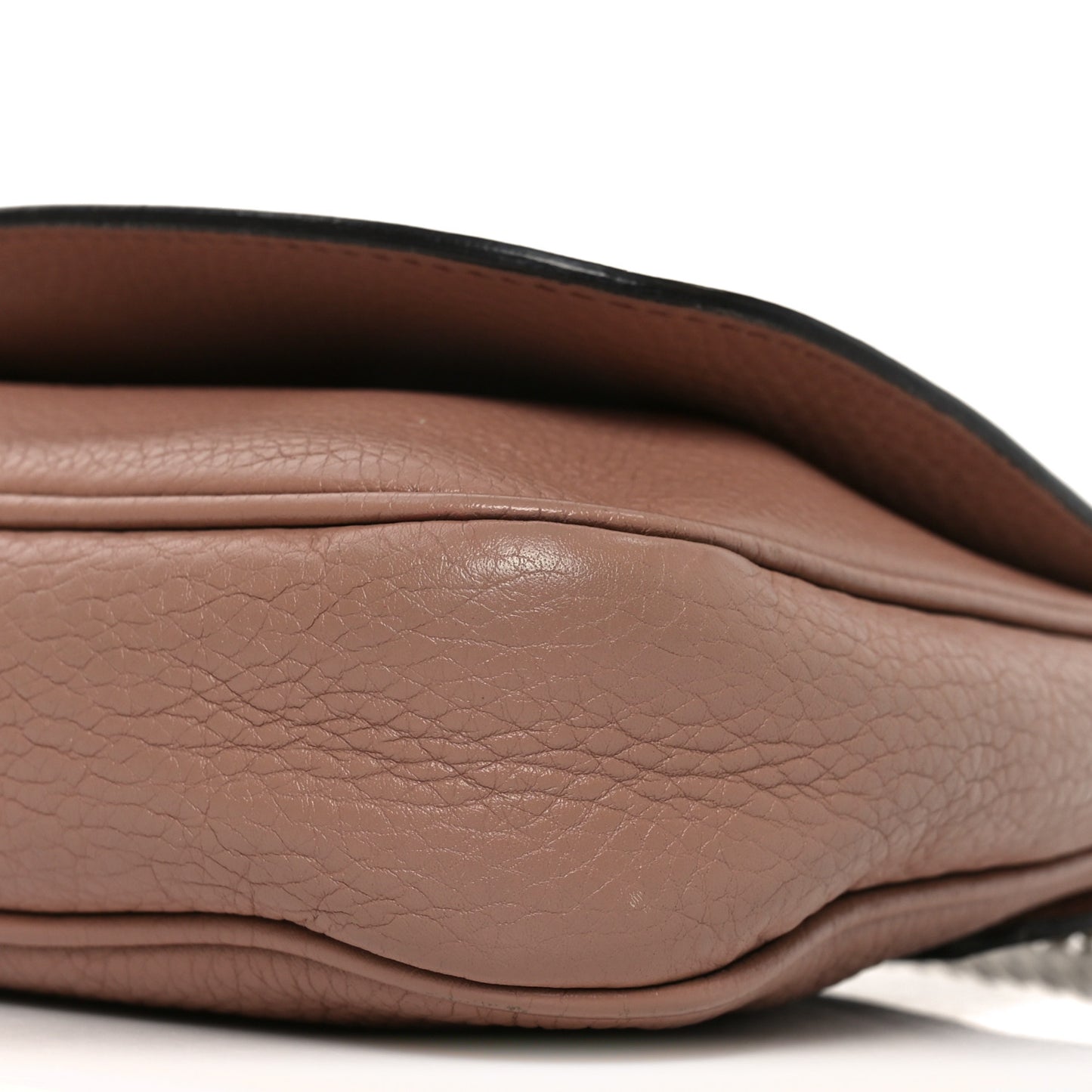 Pebbled Calfskin Medium Soho Flap Crossbody Pale Pink