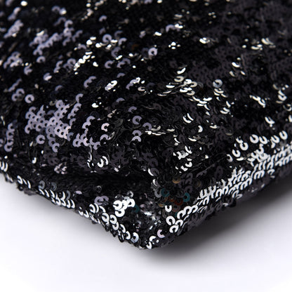 Jimmy Choo Sequin Callie Tasseled Clutch Black Silver 7 of 9
