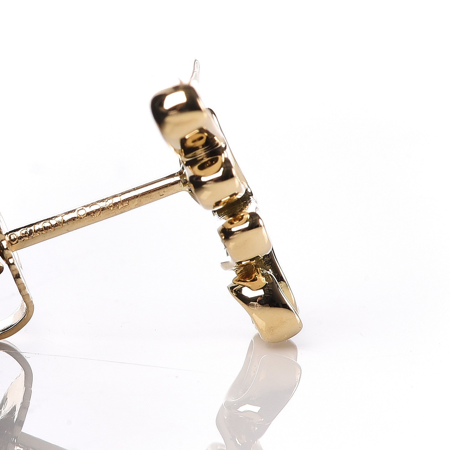 Tiffany 18K Yellow Gold Paloma's Graffiti Love Earrings 5 of 6