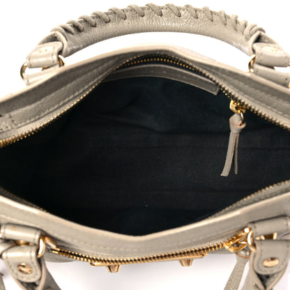 Balenciaga Chevre Gold Metallic Edge Hardware Mini City Gris Taupe 5 of 10