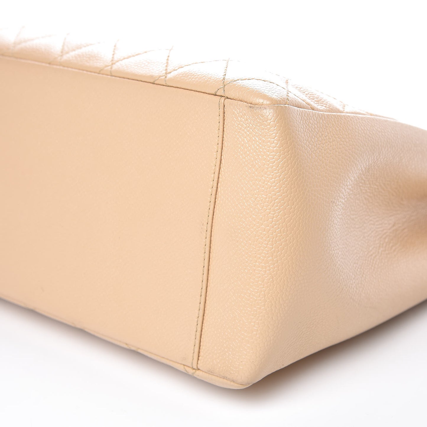 Caviar Quilted Grand Shopping Tote GST Beige Clair