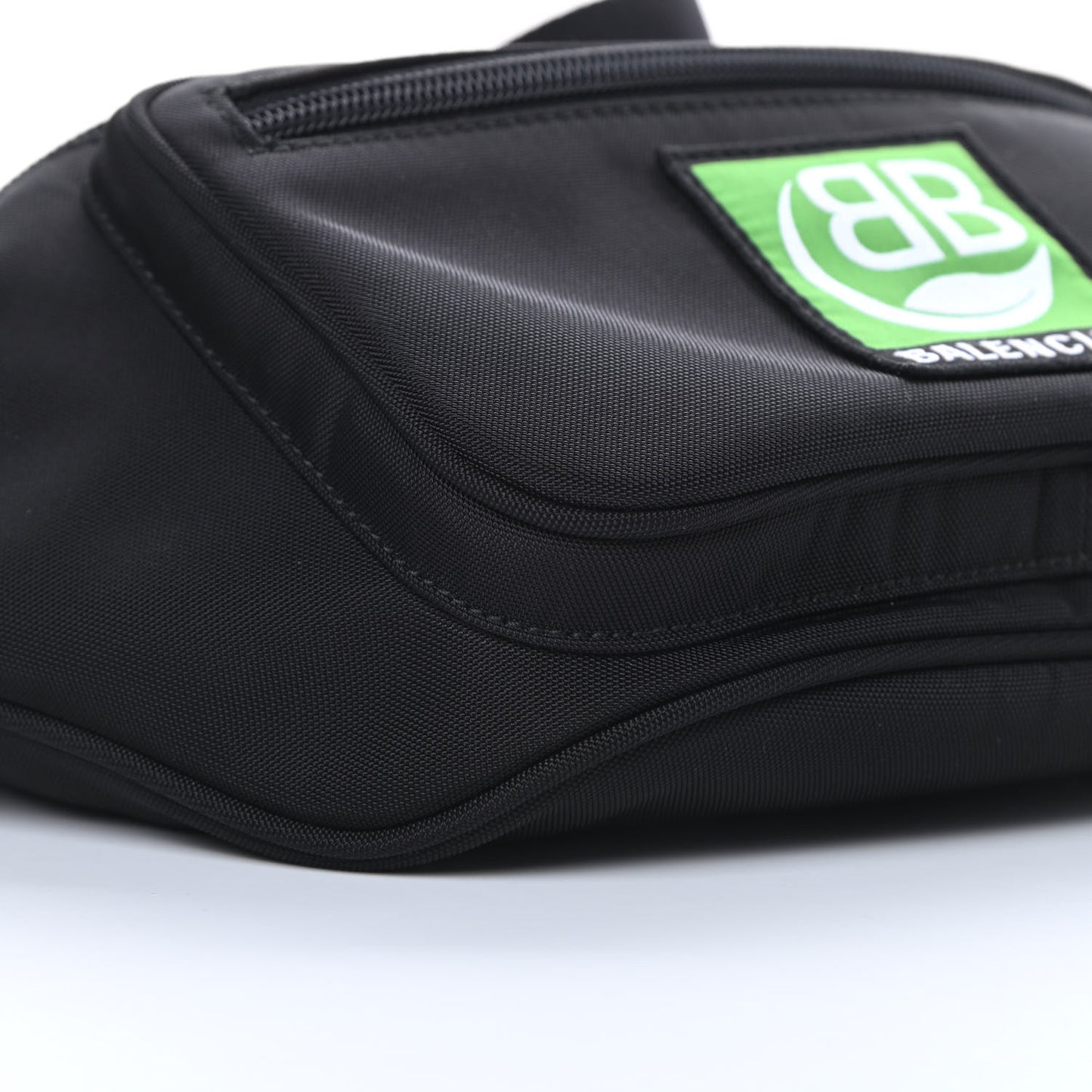 Casual Nylon Green Logo Embroidered Explorer Beltpack Black
