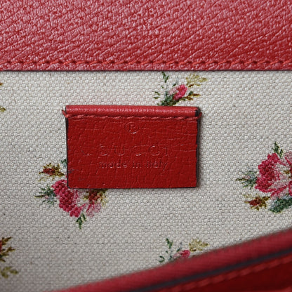 Gucci Calfskin Web Floral Embroidered Small Dionysus Shoulder Bag Hibiscus Red 6 of 12