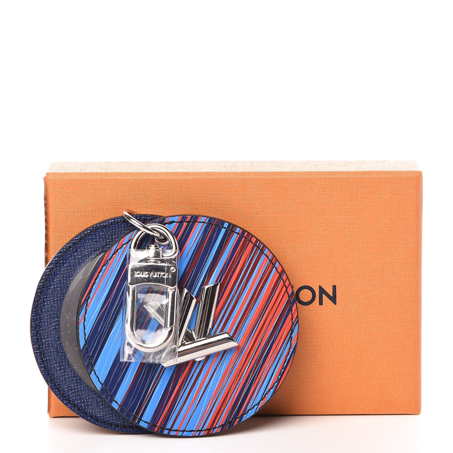Epi Tropical Printed Mirror Bag Charm Key Holder Vert Rouge