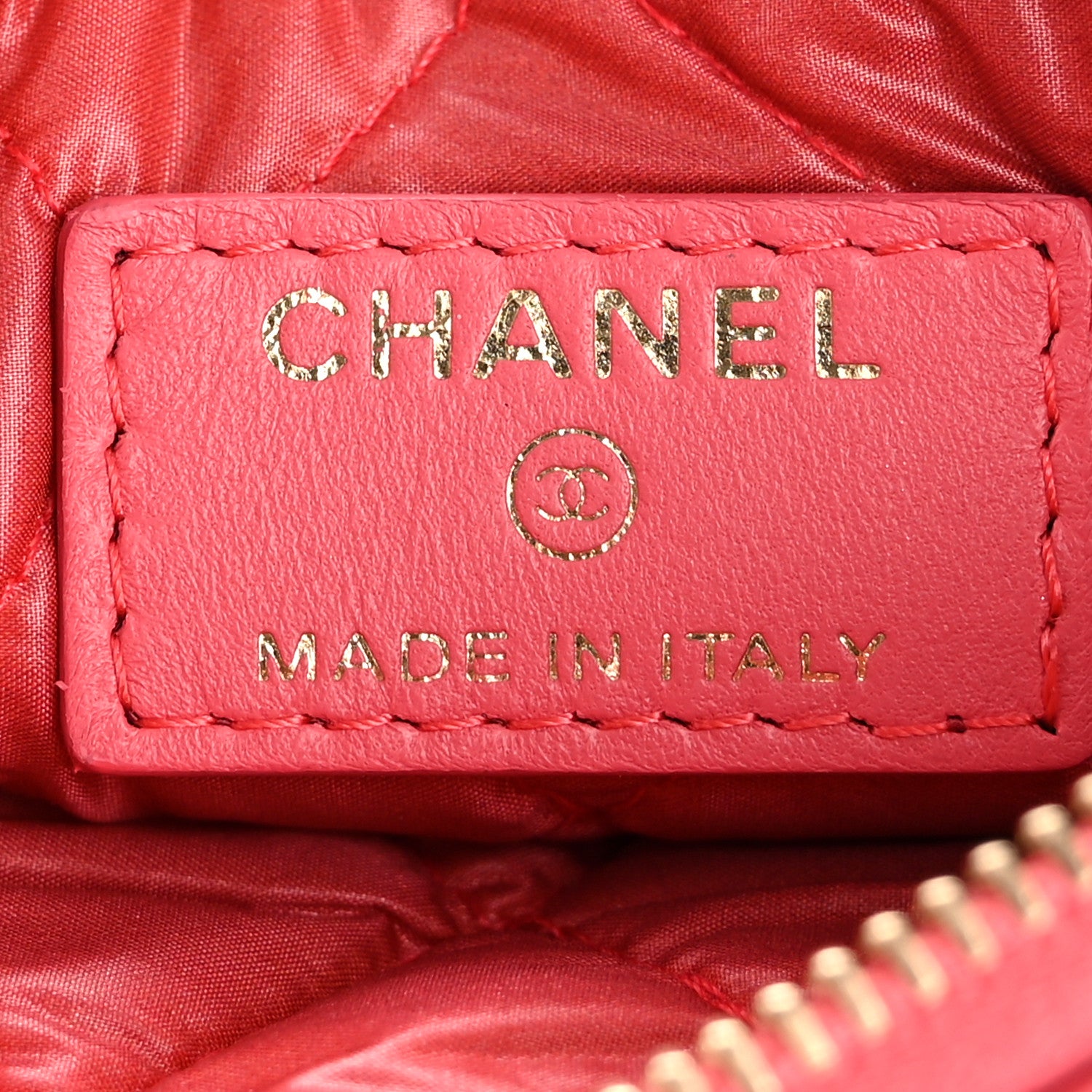 Chanel Lambskin Stitched Tassel Small Cosmetic Case Pink 6 of 9