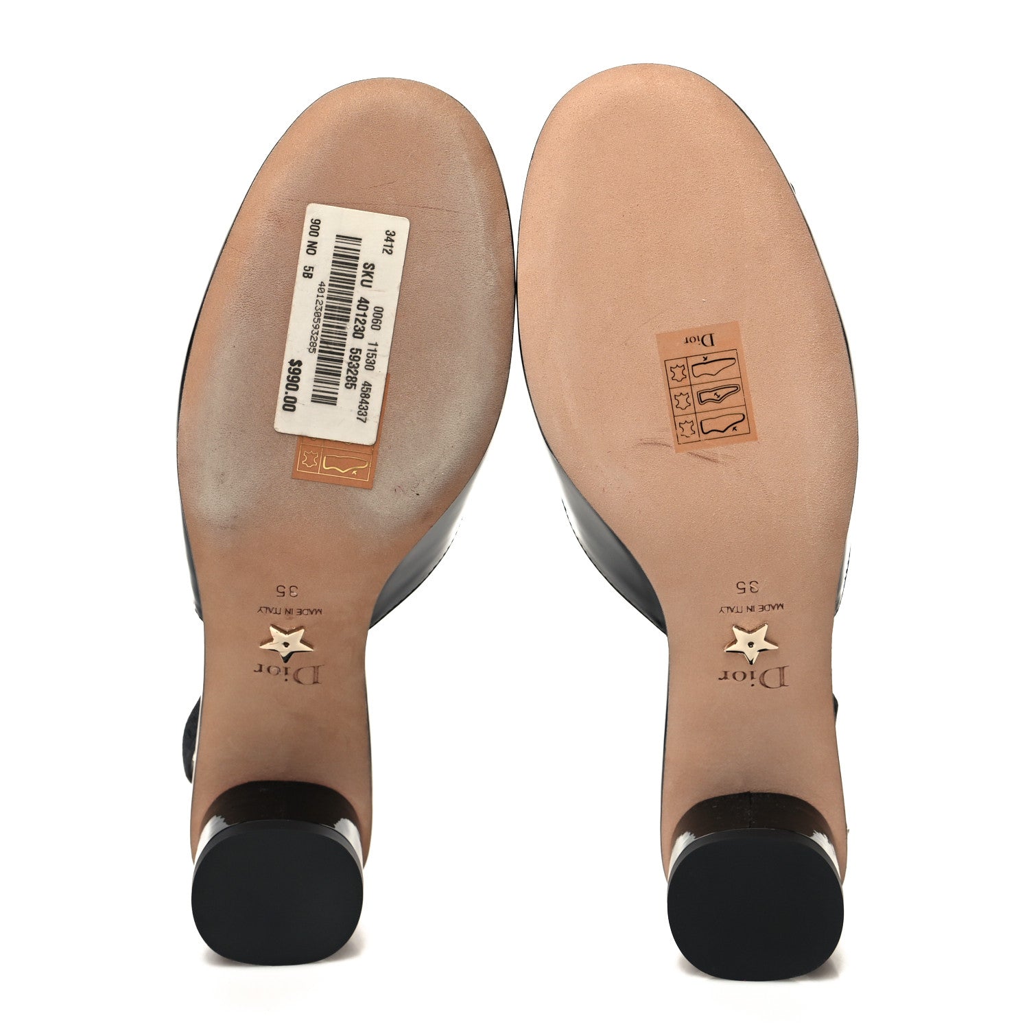 Christian Dior Patent Dior Day Slingback 35mm Pumps 35 Black 5 of 9