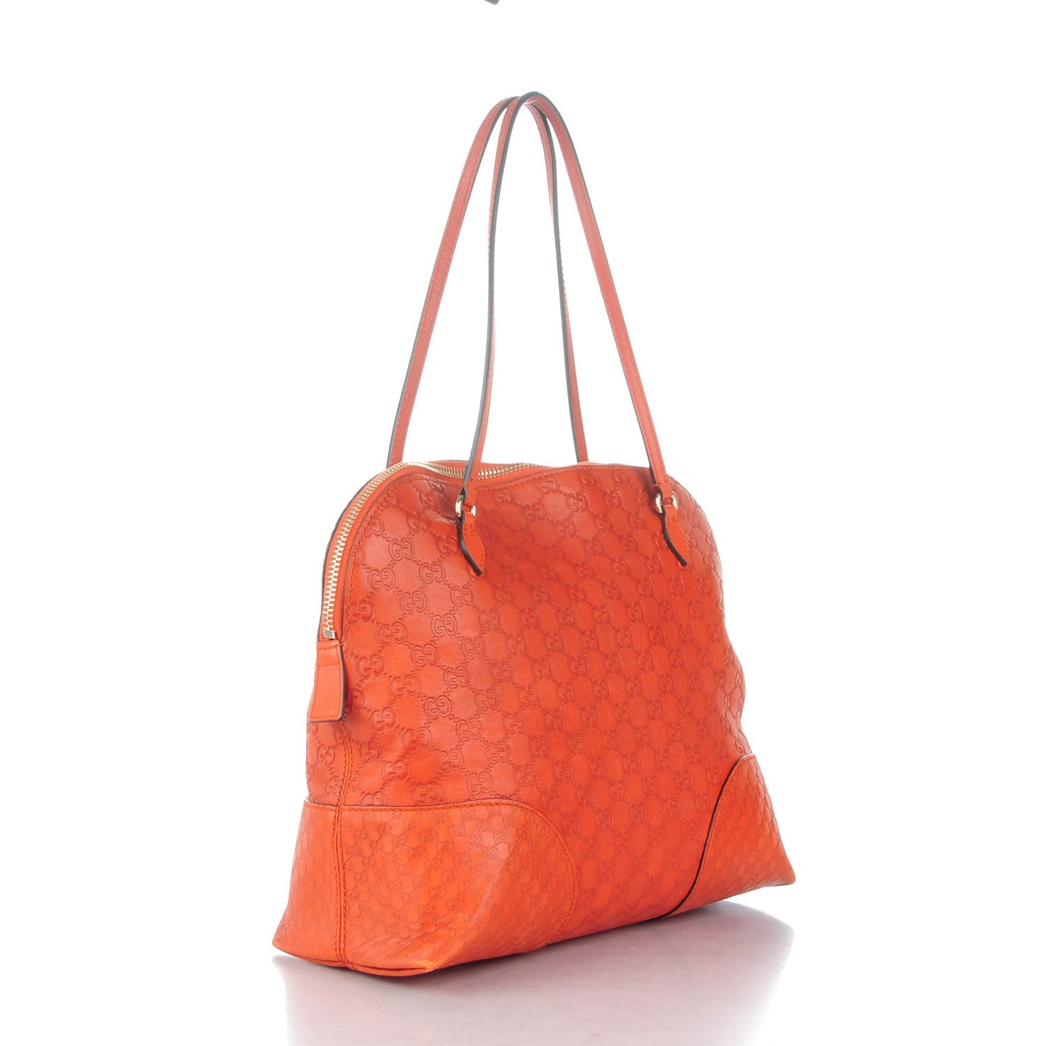 Gucci Guccissima Medium Bree Shoulder Bag Sun Orange 3 of 9