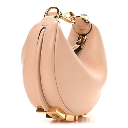 Fendi Vitello Grace Matte Nano Fendigraphy Hobo Charm Light Rose 3 of 10