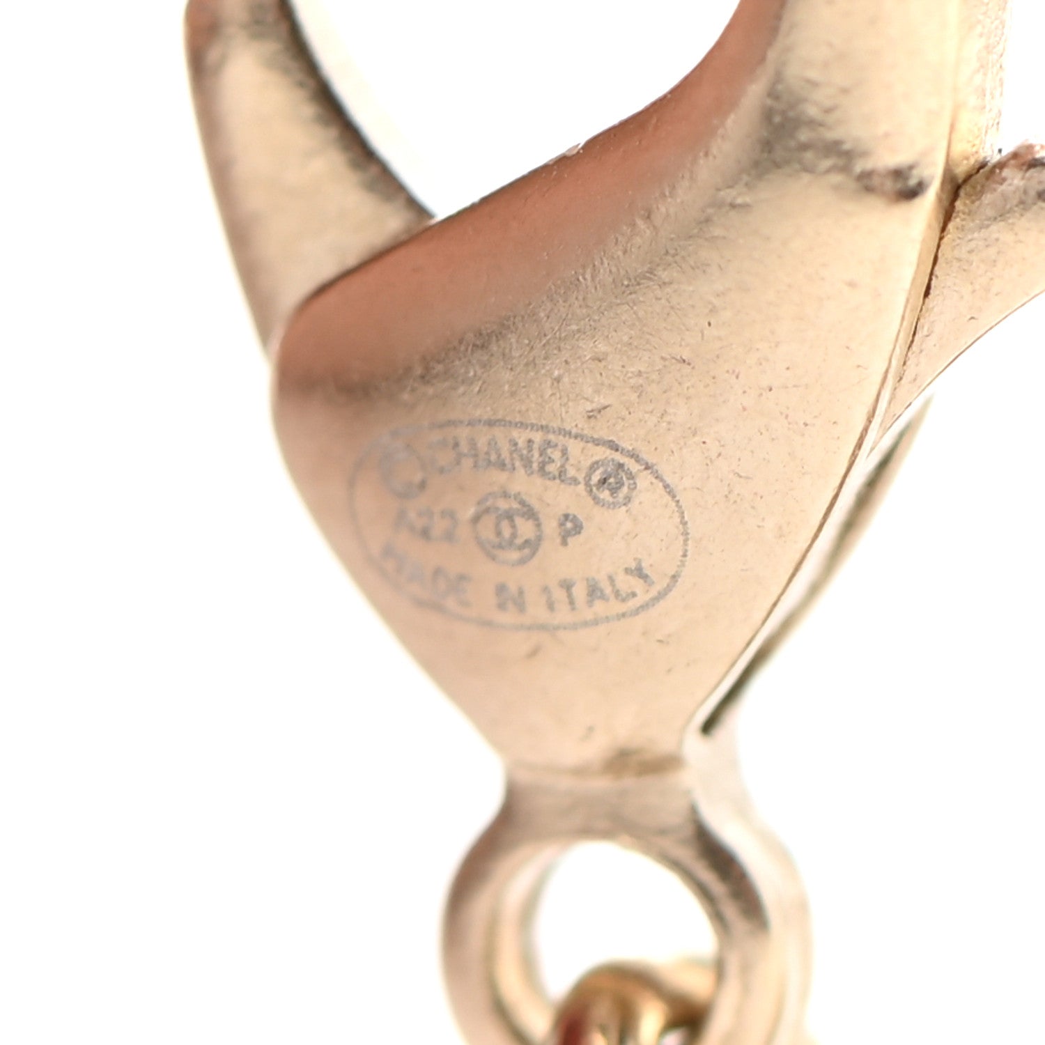 Chanel Metal Chain Link CC Medallion Choker Necklace Gold 5 of 5
