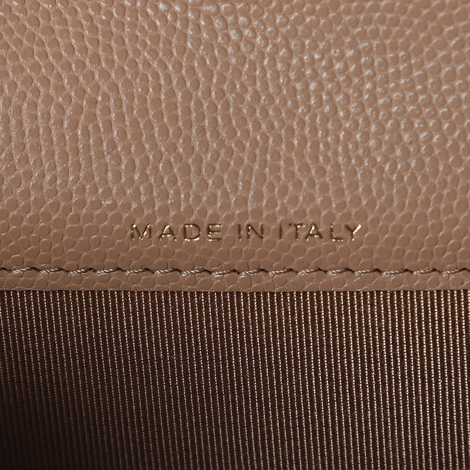 Chanel Caviar Quilted Flap Card Holder Wallet Beige 7 of 9
