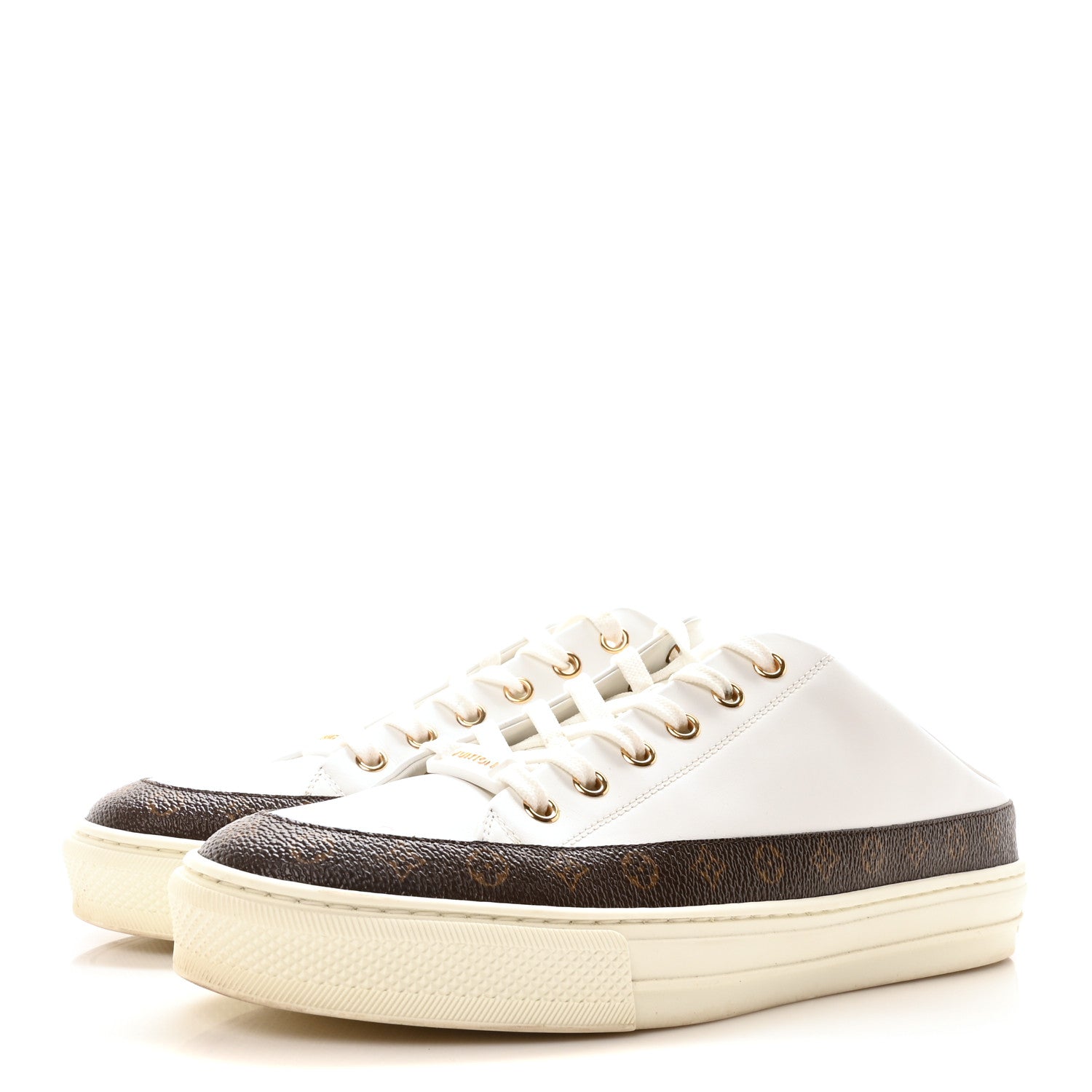 Louis Vuitton Monogram Womens Stellar Open Back Sneakers 39.5 White 4 of 8