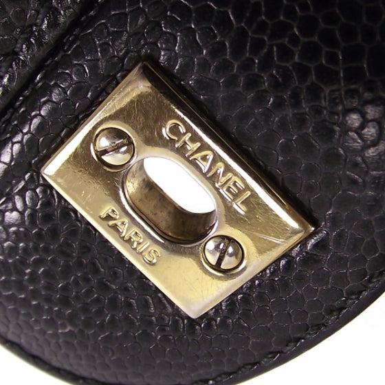 Caviar Jumbo Double Flap Black