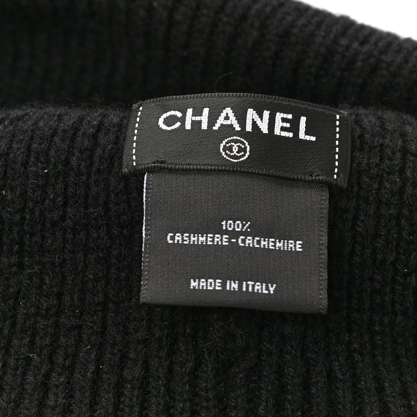 Cashmere CC Logo Beanie Hat Black