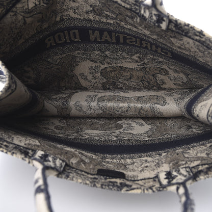 Christian Dior Canvas Embroidered Large Dioriviera Toile De Jouy Book Tote Black 4 of 9