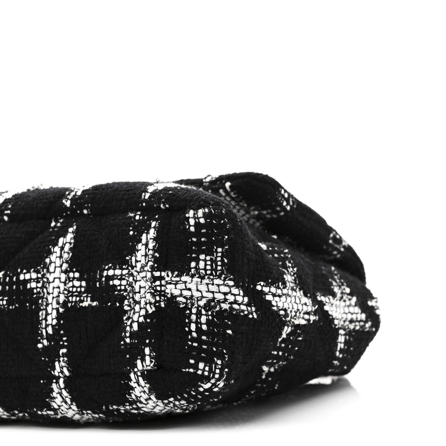 Chanel Tweed Quilted Large Chanel 19 Flap Black White 10 of 11