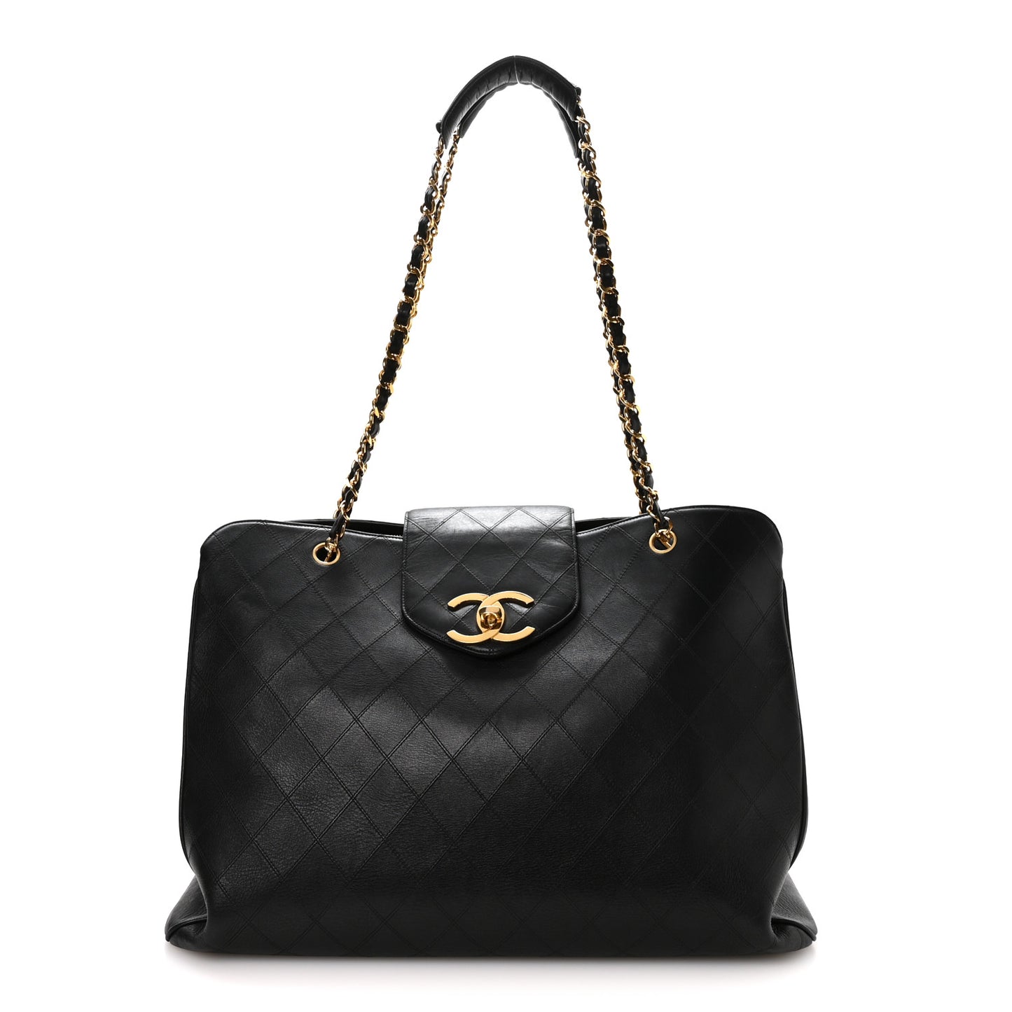 Calfskin Stitched XL Weekender Black