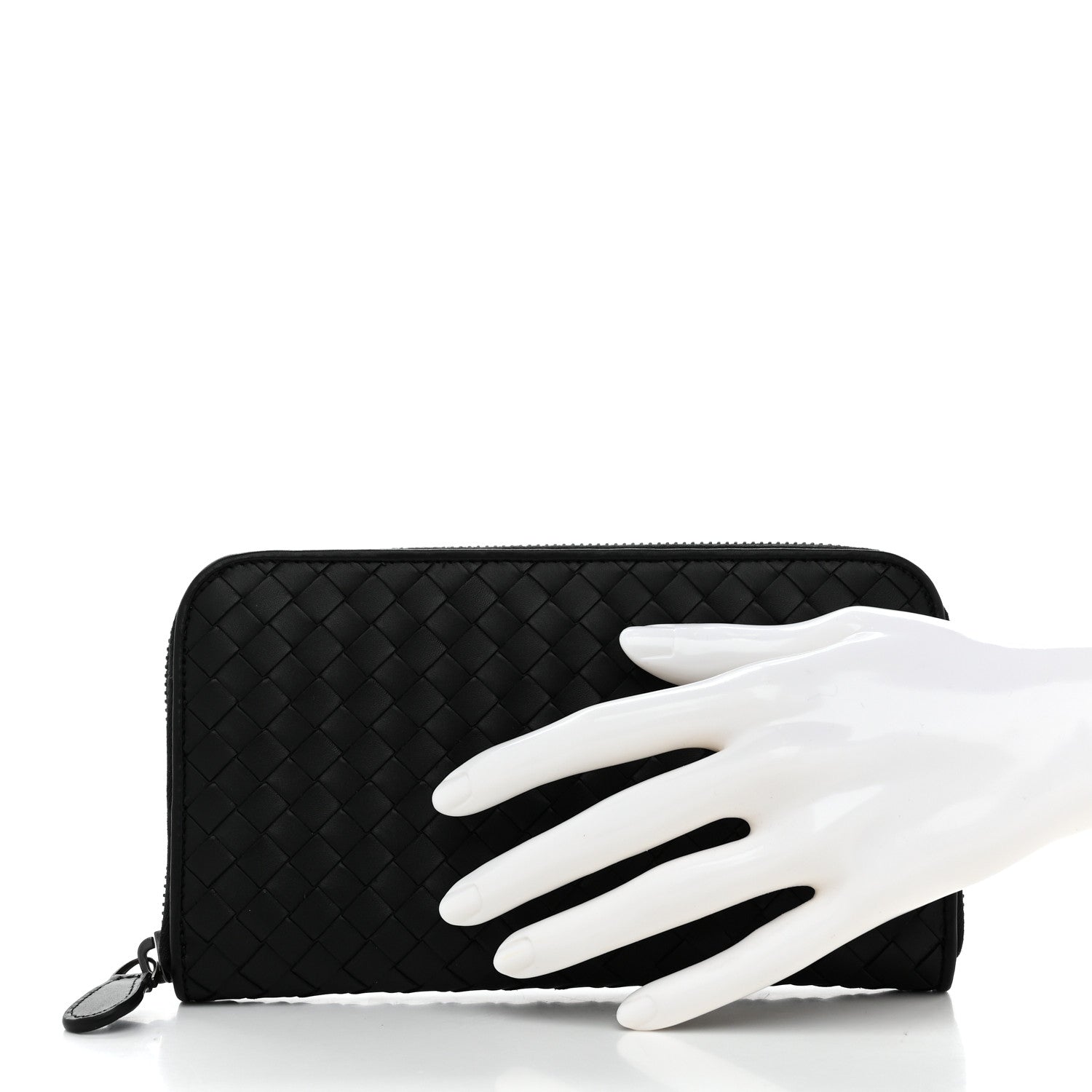 Bottega Veneta Nappa Intrecciato Zip Around Wallet Black 2 of 8