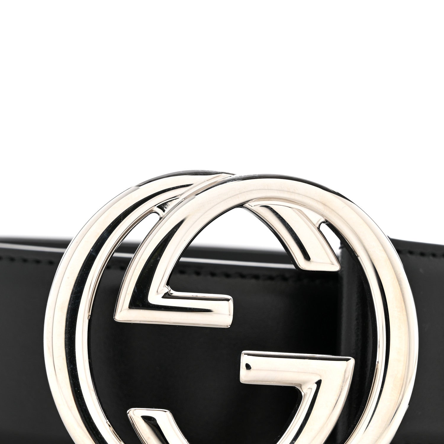 Gucci Plutone Calfskin Interlocking G 40mm Belt 120 48 Black 6 of 6