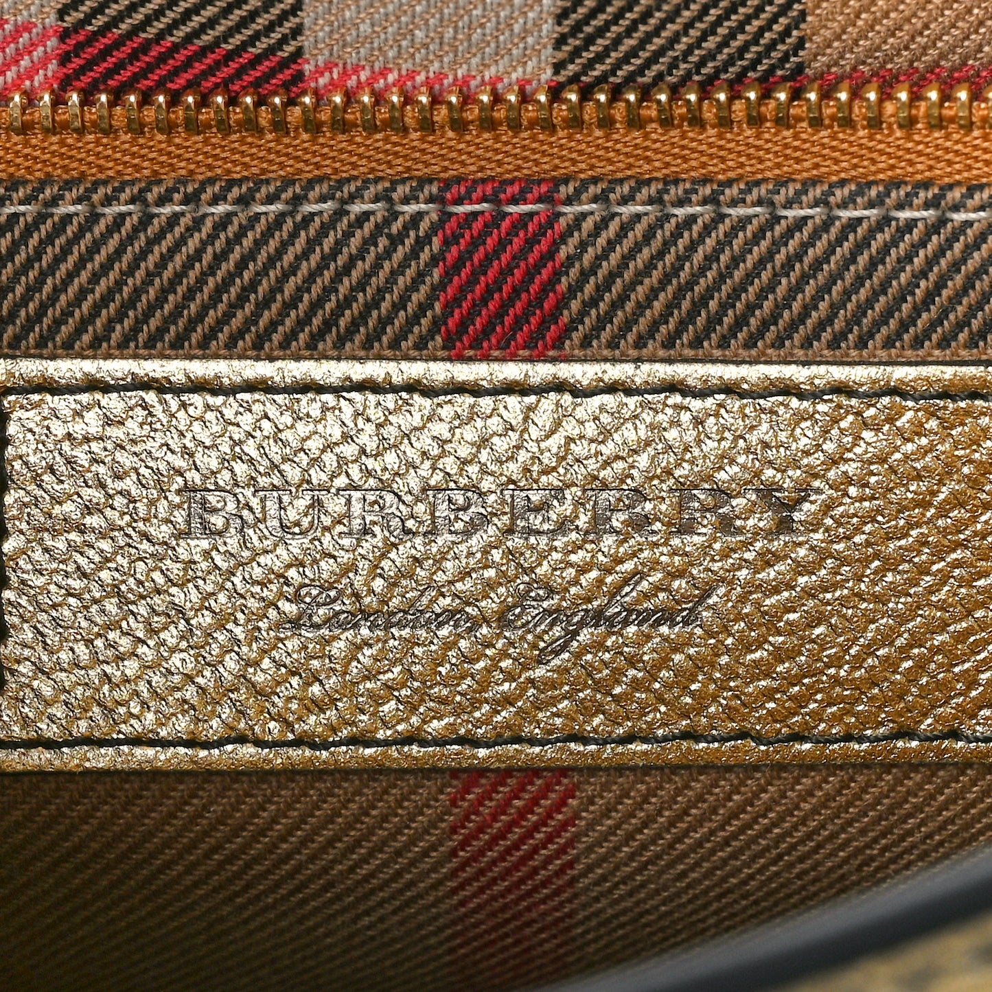 Metallic Soft Grain Calfskin Small Buckle Tote Gold
