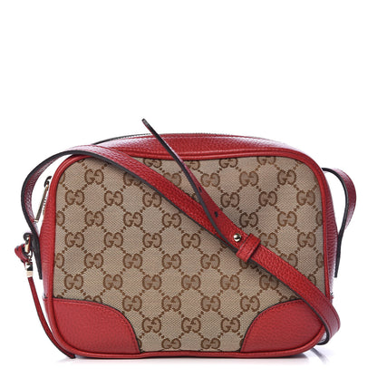 Gucci Monogram Mini Bree Messenger Bag Red 1 of 10