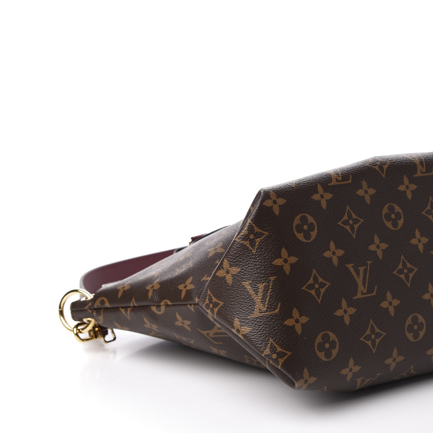 Monogram Flower Zipped Tote MM Bordeaux