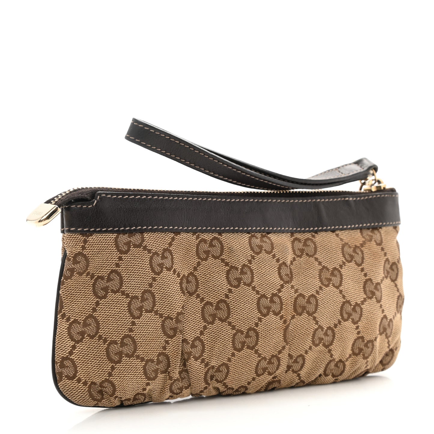Monogram New Britt Wristlet Beige Ebony Cocoa